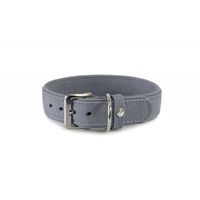 Produktbild von Hundehalsband Boston aus Leder Grau 16 mm 35 cm