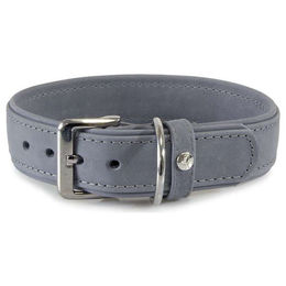 Produktbild von Hundehalsband Boston Granite aus Leder in Grau 55 cm