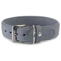Produktbild von Hundehalsband Boston Granite aus Leder in Grau 55 cm