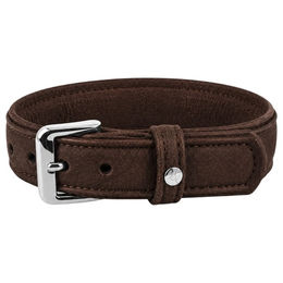 Hundehalsband Boston V2 aus Leder in Mocca Braun 45 cm x 25 mm – Bild 1 von 1