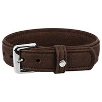 Produktbild von Hundehalsband Boston V2 aus Leder in Mocca Braun, Länge 40 cm, Breite 20 mm