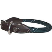 Produktbild von Hundehalsband Canter Corde aus Leder für erwachsene Hunde 40 cm Braun Grün