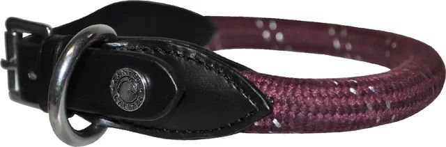 Hundehalsband Canter Corde aus Leder in Schwarz für erwachsene Hunde – Bild 1 von 1