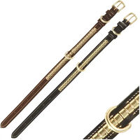 Produktbild von Hundehalsband Chetak Houston aus Kunstleder für erwachsene Hunde 65 cm Schwarz Braun