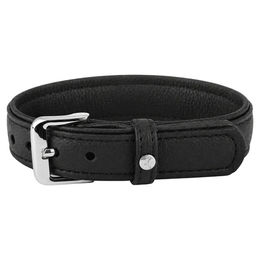 Hundehalsband Denver V2 aus Leder Schwarz 35 cm x 20 mm – Bild 1 von 1