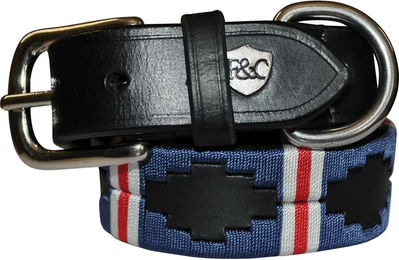 Produktbild von Hundehalsband Flags&Cup Chukka aus Leder für erwachsene Hunde in Schwarz oder Bunt