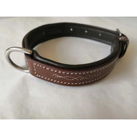 Produktbild von Hundehalsband Hekktor Odin aus Leder für erwachsene Hunde in Schwarz oder Braun Größe XL