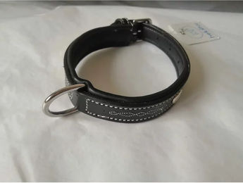 Produktbild von Hundehalsband Hekktor Odin aus Leder in Schwarz Größe XL für erwachsene Hunde