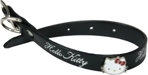Produktbild von Hundehalsband Hello Kitty aus Kunstleder in Schwarz 15/30 cm