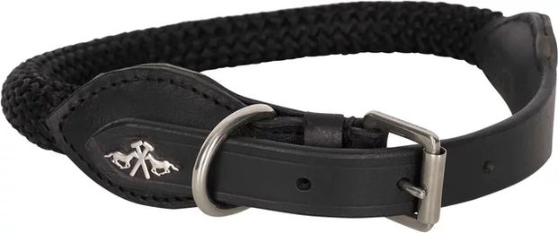 Hundehalsband HV Polo Franka Rope aus Leder in Schwarz Grösse S – Bild 1 von 1