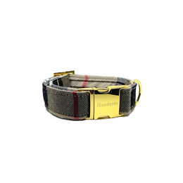 Produktbild von Hundehalsband Karo für Welpen aus Baumwolle XS Bunt