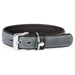 Produktbild von Hundehalsband Leder Vancouver Granite/Black 40 cm