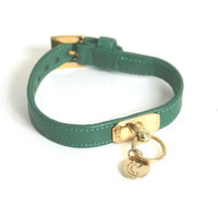 Produktbild von Hundehalsband Martin Sellier Agneau aus Leder in Grün 14/30 cm
