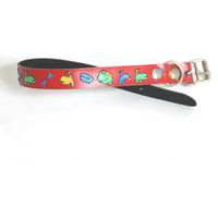 Produktbild von Hundehalsband Martin Sellier aus Leder in Rot mit Serigraphie
