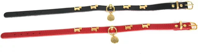 Produktbild von Hundehalsband Martin Sellier aus Leder mit Motiv Chien in Schwarz 30 cm