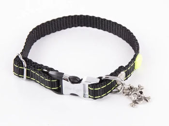 Produktbild von Hundehalsband Martin Sellier Biker aus Nylon in Gelb-Schwarz Größe XS