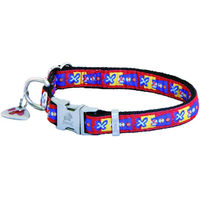 Produktbild von Hundehalsband Martin Sellier Bowxy bunt in Rot mit Gurtband 10/20-30 cm