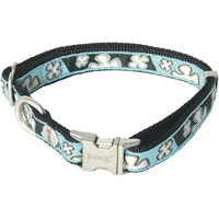 Produktbild von Hundehalsband Martin Sellier Bowxy in Blau und Türkis mit Gurtband 20/40-55 cm