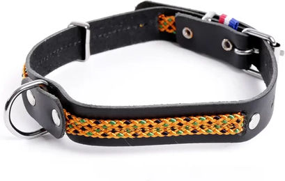 Produktbild von Hundehalsband Martin Sellier Colorado aus Leder in Orange oder Schwarz 18/45 cm