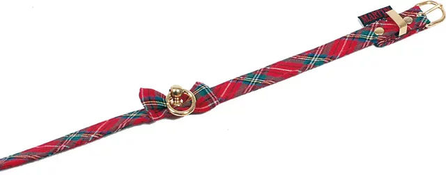 Produktbild von Hundehalsband Martin Sellier Ecos Noeud aus Stoff in Rot und Bunt 12/30 cm