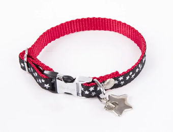 Produktbild von Hundehalsband Martin Sellier Etoiles Gurtband Schwarz Größe S