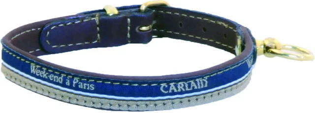Produktbild von Hundehalsband Martin Sellier Galon aus Leder in Schwarz oder Blau 12/30 cm