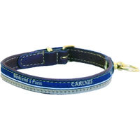 Produktbild von Hundehalsband Martin Sellier Galon aus Leder in Schwarz oder Blau 12/30 cm