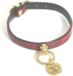 Produktbild von Hundehalsband Martin Sellier Granite aus Kunstleder in Grau und Rot