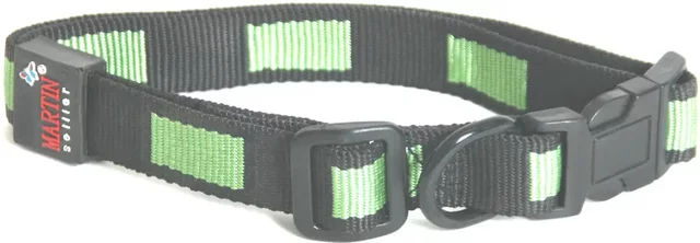 Produktbild von Hundehalsband Martin Sellier Matrix aus Nylon in Grün Schwarz Größe XL