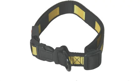 Produktbild von Hundehalsband Martin Sellier Matrix Gurtband Gelb Schwarz Größe L