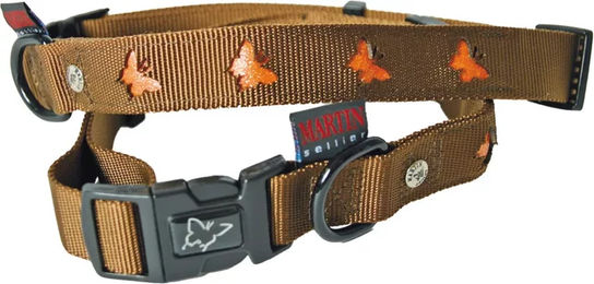 Produktbild von Hundehalsband Martin Sellier Papillon in Orange und Braun Größe S