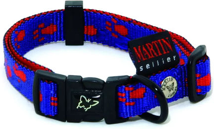 Produktbild von Hundehalsband Martin Sellier Pattes aus Nylon in Blau und Bunt Größe S