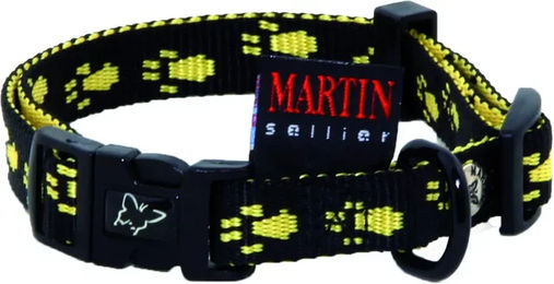 Produktbild von Hundehalsband Martin Sellier Pattes aus Nylon in Gelb und Schwarz Größe XL