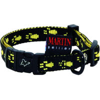 Produktbild von Hundehalsband Martin Sellier Pattes aus Nylon in Gelb und Schwarz Größe XL