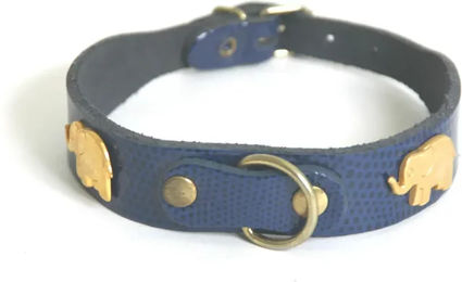 Produktbild von Hundehalsband Martin Sellier Terrier Lezard aus Kunstleder in Blau 40 cm