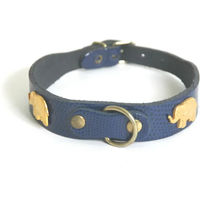 Produktbild von Hundehalsband Martin Sellier Terrier Lezard aus Kunstleder in Blau 40 cm