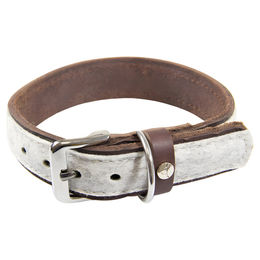Produktbild von Hundehalsband Norden aus Leder in Grey/Mocca mit 55 cm Länge und 35 mm Breite
