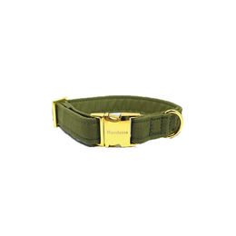 Produktbild von Hundehalsband Olive für Welpen aus Stoff wasserdicht Grün XS