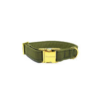 Produktbild von Hundehalsband Olive für Welpen aus Stoff wasserdicht Grün XS