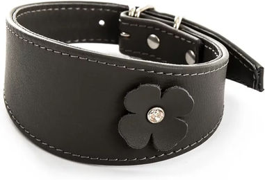 Produktbild von Hundehalsband Sellerie Canine Vendéenne aus Leder 34 cm Grau Schwarz