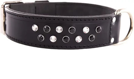 Produktbild von Hundehalsband Sellerie Canine Vendéenne aus Leder in Schwarz 45/70 cm