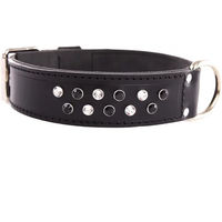 Produktbild von Hundehalsband Sellerie Canine Vendéenne aus Leder in Schwarz 45/70 cm