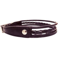 Produktbild von Hundehalsband Silver Crown aus Leder in Schwarz und Silber für erwachsene Hunde