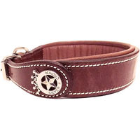 Produktbild von Hundehalsband Silver Crown Carlotta aus Leder in Braun für erwachsene Hunde