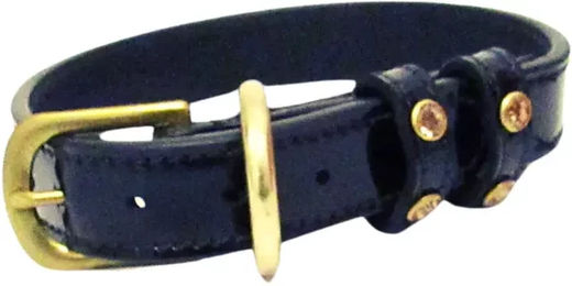 Produktbild von Hundehalsband Silver Crown Cavaletti mit Strass aus Kunstleder 45 cm