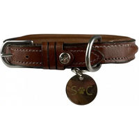Produktbild von Hundehalsband Silver Crown JO aus Leder in Silber und Braun
