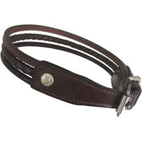 Produktbild von Hundehalsband Silver Crown Nina aus Leder in Braun und Silber für erwachsene Hunde