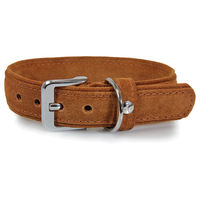 Produktbild von Hundehalsband Toronto aus Leder in Cognac Braun Mini wasserabweisend 20 cm x 12 mm