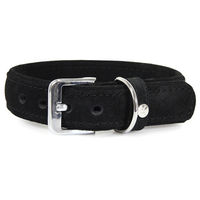 Produktbild von Hundehalsband Toronto aus Leder schwarz wasserabweisend