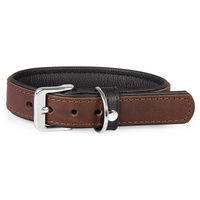 Produktbild von Hundehalsband Vancouver aus Leder Mocca/Black 75 cm
